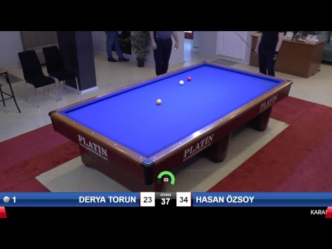 DERYA TORUN & HASAN ÖZSOY Bilardo Maçı - KARADENİZ ŞAMPİYONASI - FİNAL ETABI-1.TUR