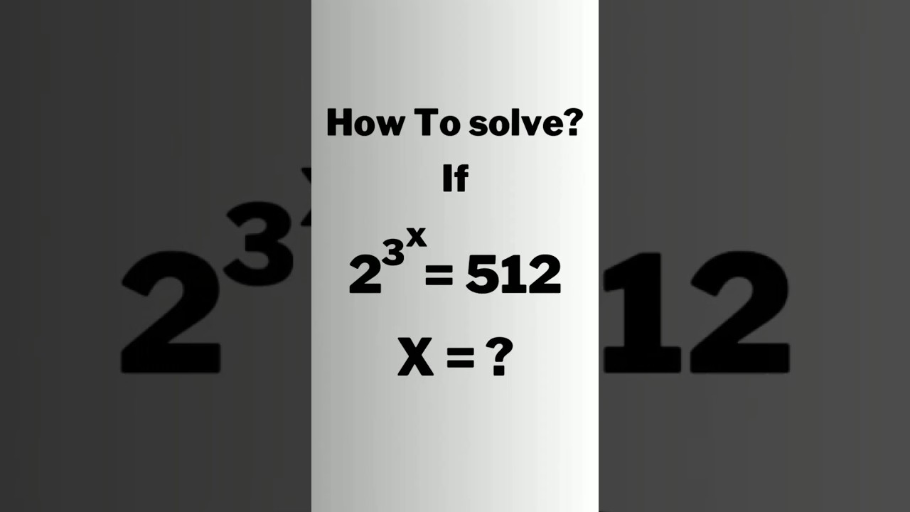 A Nice Easy Exponent Problem. Power to Power #exponents #shorts #maths #olympiad #mathematics #viral