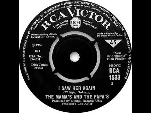 UK New Entry 1966 (237) The Mama's & The Papa's - I Saw Her Again