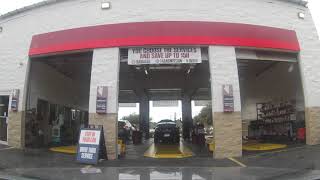 Driving into a Jiffy Lube