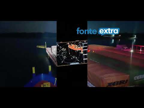 Viagem noturna! Balsa Nuestra Señora Stella Maris e Rebocador Mbaracayú I da Navegação Porto Índio.