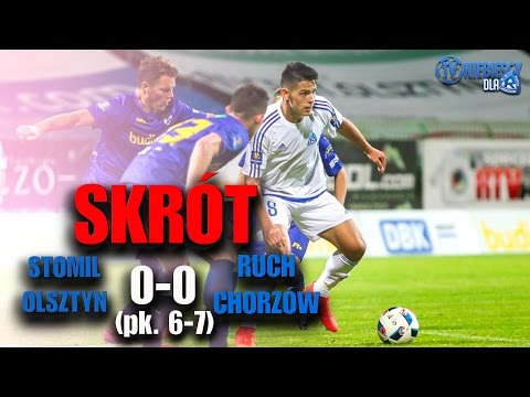Skrót: Stomil Olsztyn 0-0, pk. 6-7 Ruch (11.08.2016 r.)