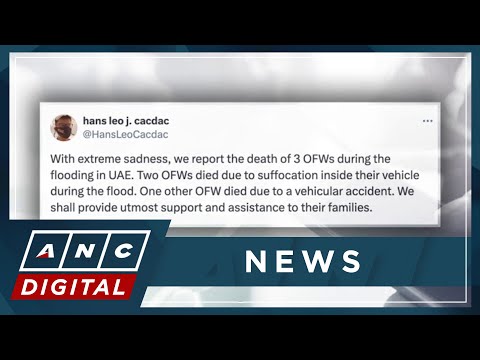 Three Filipinos confirmed dead in UAE flooding ANC