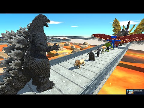 NEW UPDATE UNIT | HEISEI GODZILLA LAVA DEATH RUN - Animal Revolt Battle Simulator