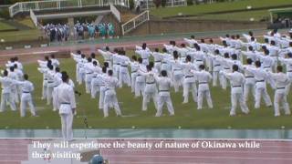 preview picture of video 'Karate Enbu at Churashima Soutai Okinawa 2010'