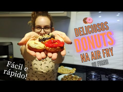 RECEITAFÁCIL DE DONUTS NA AIR FRY BRITANIA OVEN | Podem ser assados ou fritos também!