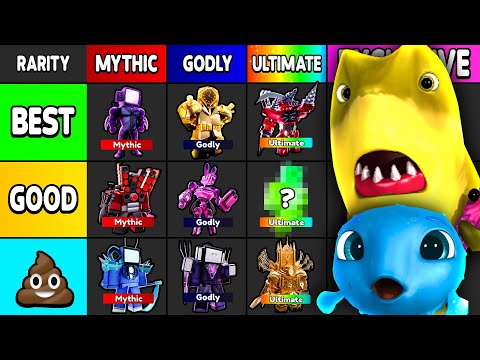 The Ultimate RARITY Tier List in Toilet Tower Defense!