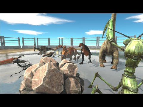 DINOSAURS vs MUTANT PRIMATES - Animal Revolt Battle Simulator