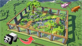 ⛏️ Minecraft :: How to build a Beautiful Animal Enclosure 🦊 [마인크래프트 화려한 동물 우리 만들기 건축강좌]