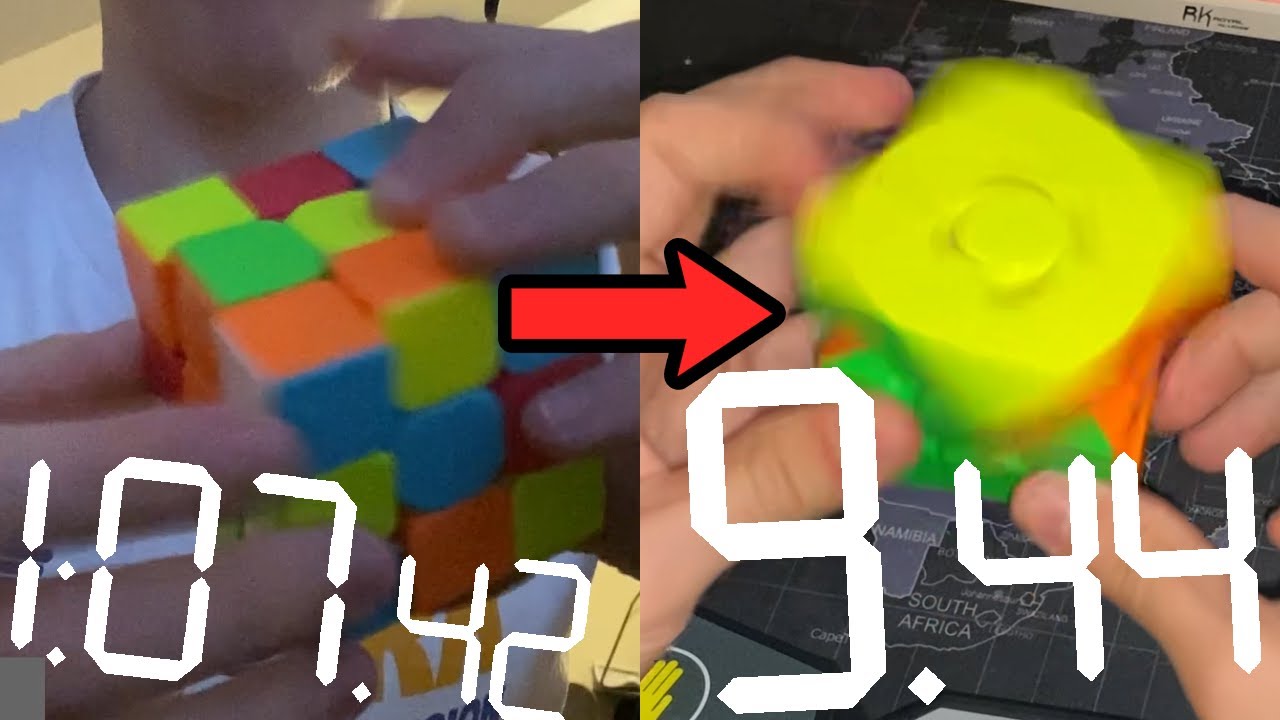 6 Month Cubing Progression - Complete Beginner to 15 seconds