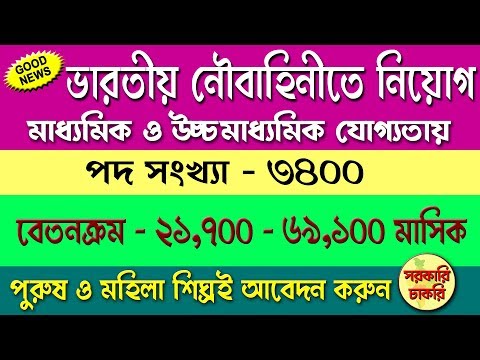 3400 Sailors recruite of Indian Navy in Bangla | Indian Navy Recruitment Video