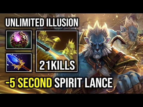 Created Unlimited Illusion Army 5 Second Cooldown Spirit Lance Phantom Lancer Dota 2