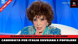 Elezioni Gina Lollobrigida, 95 anni, candidata per Italia Sovrana e Popolare