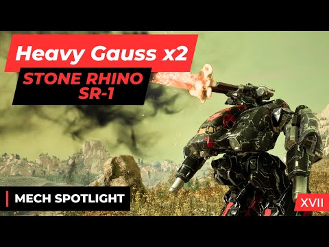 Twin Rapid Fire Heavy Gauss Rifles - Stone Rhino SR-1 From YACM - MW5 MECH SPOTLIGHT