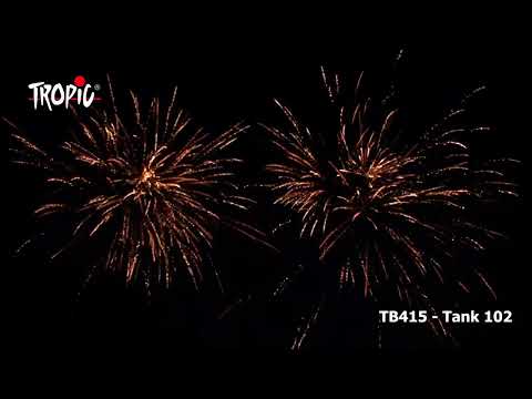 TB415 - TANK 102 (102shots) - TROPIC Fireworks, Fajerwerki, Feuerwerk, Vuurwerk, Feu d'artifice