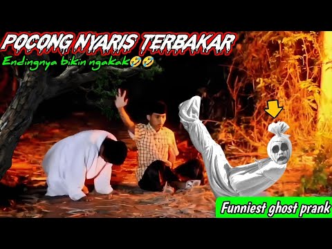 Prank Pocong Nyaris Terbakar || Kompilasi Prank Hantu Super Kocak Bikin Ngakak🤣🤣