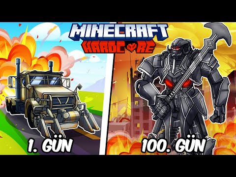 Hardcore Minecraft'ta MEGATRON Olarak 100 Gün Geçirmemin Hikayesi...