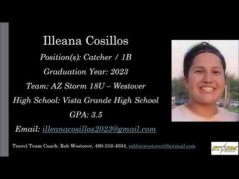 Illeana Cosillos Softball Skills Video - 2023 Catcher 1B