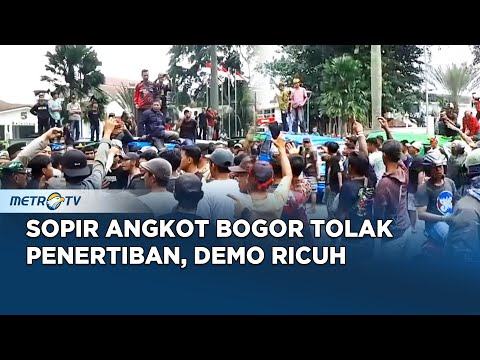 Aksi Demo Sopir Angkot Ricuh di Bogor, Blokir Jalan Juanda