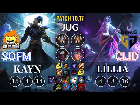 SN SofM Kayn vs GEN Clid Lillia Jungle - KR Patch 10.17