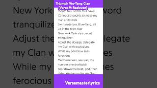 Download lagu Triumph Wu-Tang Clan [Verse 9: Raekwon] #hiphop #rap #rapper #lyrics #raekwon mp3