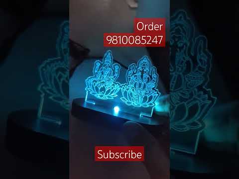 Osiyankart Shri Laxmi Shri Ganesh Acrylic LED Night Lamp