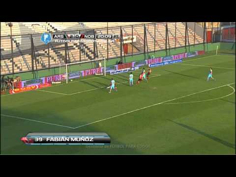 Gol de Muñóz. Arsenal 2 - Newell's 1. Fecha 17. Torneo Final 2014. FPT