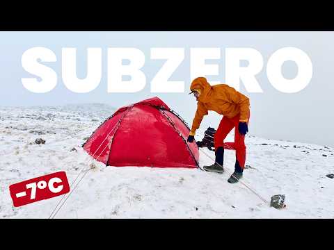 🥶⚠️ SUBZERO SOLO MOUNTAIN SUMMIT CAMPING IN WINTER ‼️HILLEBERG STAIKA | GREAT END