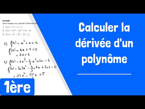 Comment calculer la fonction dérivée d'une fonction polynôme ?