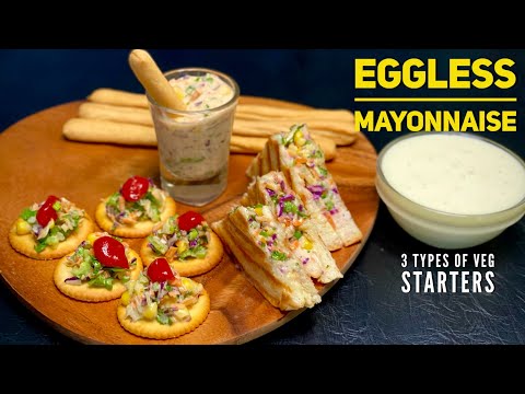 Homemade Eggless Mayonnaise recipe and Veg Platter | Veg Mayonnaise Recipe | Eggless Mayo