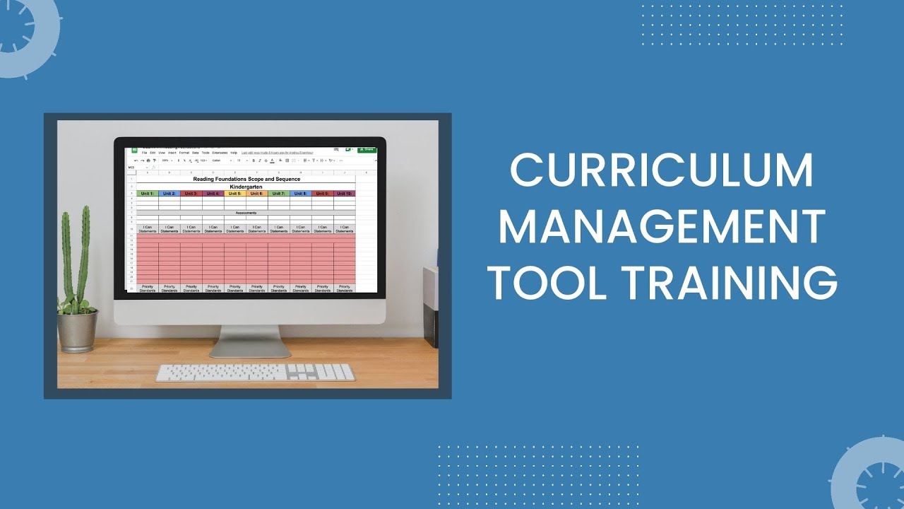 Curriculum Management Tool Training Video 2022