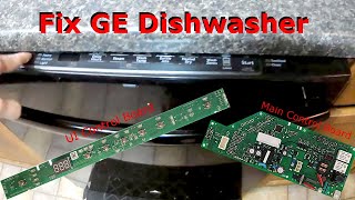 Replacing the Main Control Board and UI Control Board on a GE Dishwasher