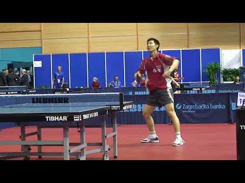 Wang Zengyi - Lucian Blaszczyk (POL) - Practice at the 2007 World Championships in Zagreb