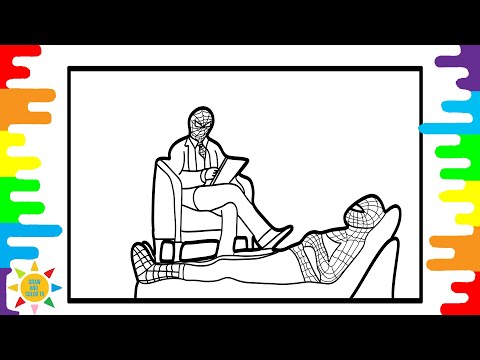 Spider-Man at the Psychologist Coloring Pages | Spiderman Coloring Pages | Leat'eq - Sunrise