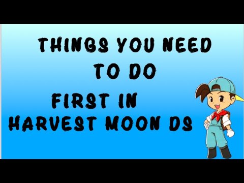 Harvest Moon Ds - Things You Need To Do At The Start Of Your Game!