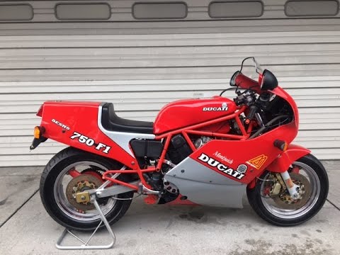 1986 DUCATI 750F1 Montjuich engine start-warm up