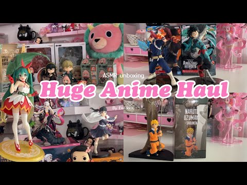 $600+ Huge Anime Figure & Merch Haul ASMR unboxing | No BG music 🍡🌸| Demon Slayer, JJK, and more!