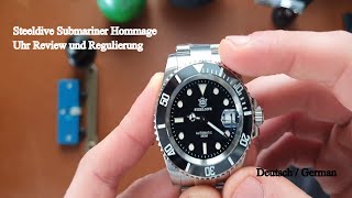 Wie man eine Uhr REGULIERT? (Steeldive Submariner Homage Review) @BRICKTOP