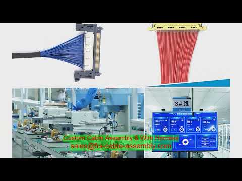 Custom Micro-coaxial Cable I-PEX 81619-100B-02-D Micro-coax CABLINE-VS II harness 20pin Assembly Man