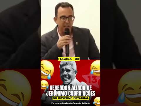 🚨 Vereador aliado de Jerônimo cobra: "Parece que Itagiba NÃO fica na Bahia!"