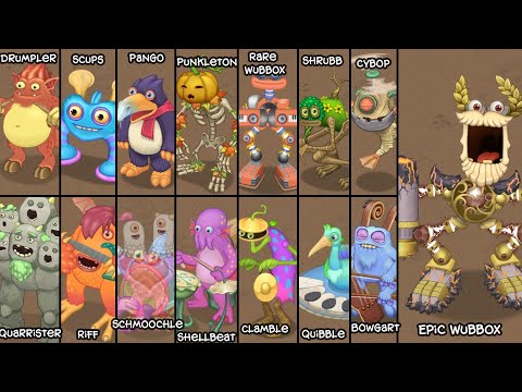 Gold Island Full Song but Each Monster is Zoomed in! (Sounds better)