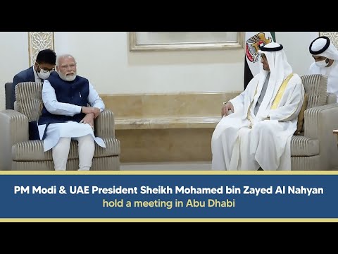 PM Modi & UAE President Sheikh Mohamed bin Zayed Al Nahyan hold a meeting in Abu Dhabi l PMO
