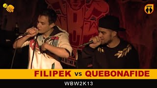 Filipek 🆚 Quebonafide 🎤 WBW 2013 el.3 (freestyle rap battle)