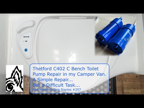 Thetford C402 C Bench Toilet Pump Repair in my Camper Van. Simple Job, Difficult Task. Diaries #257