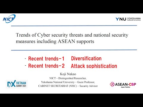 Trends of Cyber security threats and national security measures including ASEAN supports