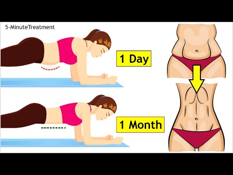 How to Get a Flat Stomach in a Month at Home - Abs Workout Planking Without Equipment at home