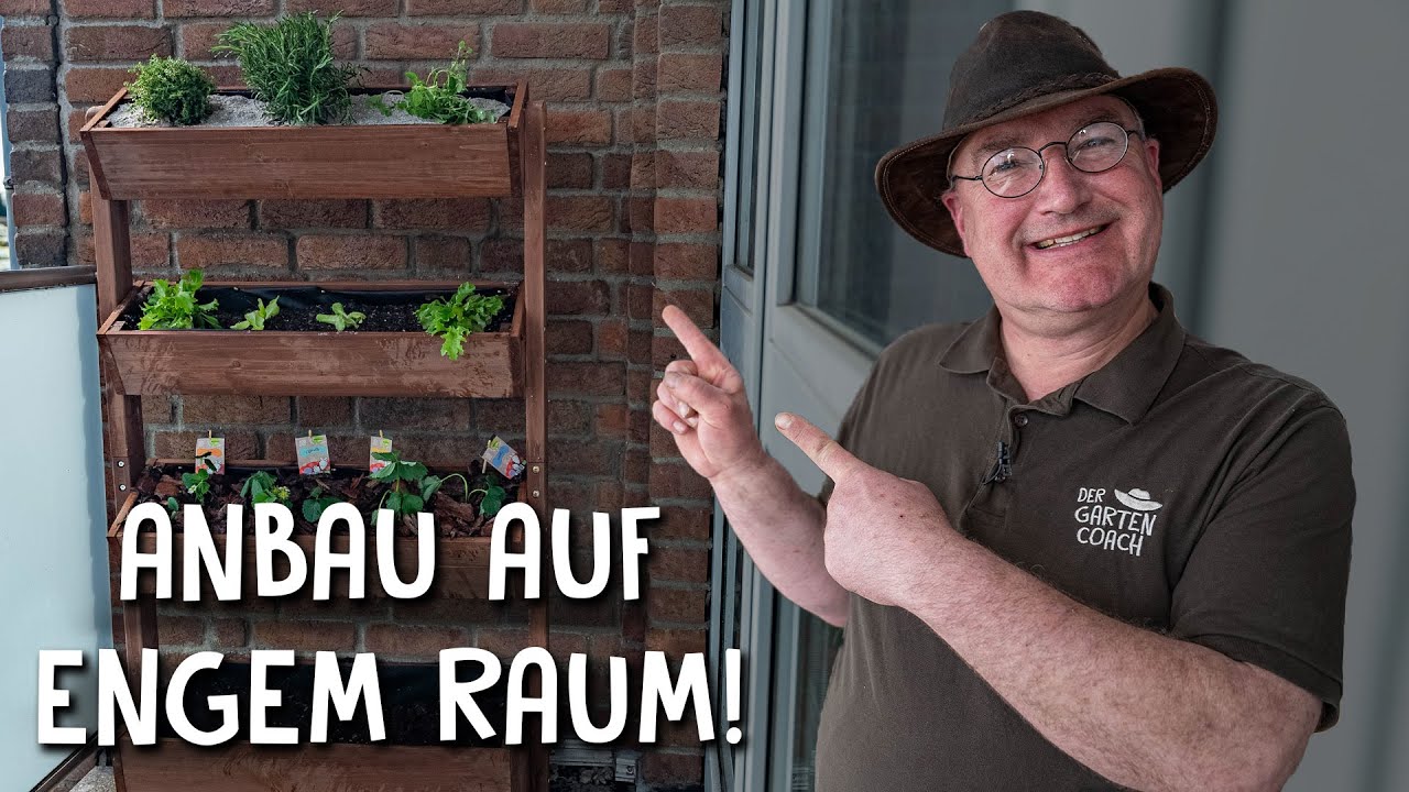 Selbstversorgung auf dem Balkon – vertikaler Anbau auf engem Raum