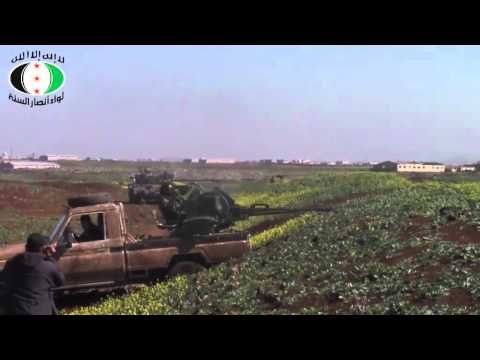 استهداف مقرات النظام من قبل لواء أنصار السنة برشاش 23 ضمن معركة السيطرة على بلدة جدية في ريف درعا