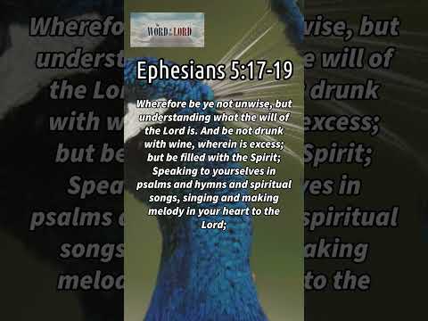 Daily Bible Verse: Ephesians 5:17-19 #wordsofjesuseachday #bibleverse #wordfortoday    #faithjourney