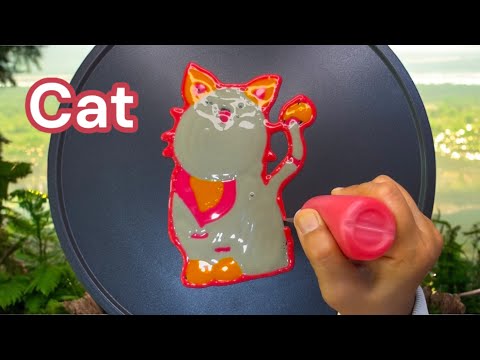 Cat Pancake Art - Farms Animal, Cat Cartoon, Cat Drawing, Pancake@rainbowpancakeart